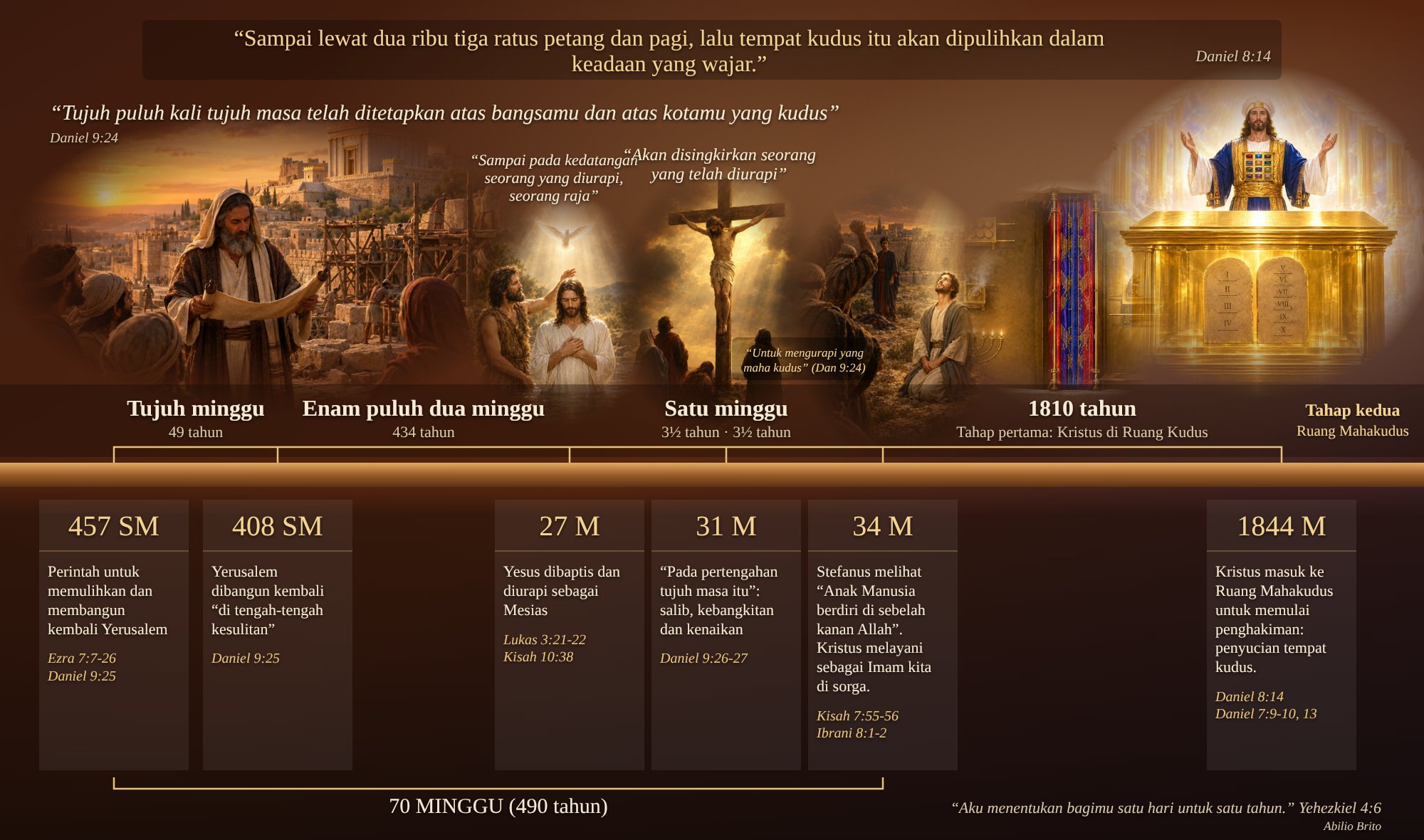 Bagan 2300 hari dan 70 minggu, dari 457 SM sampai 1844