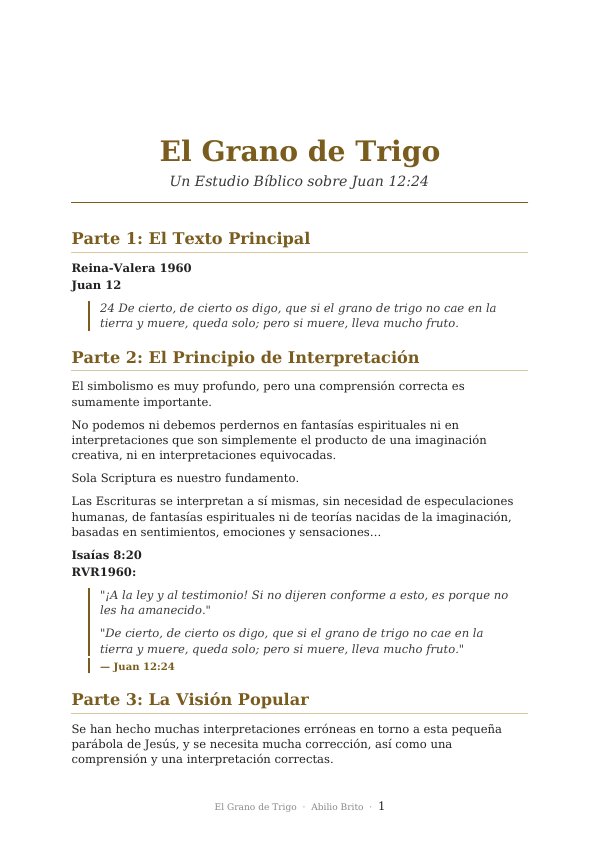 El Grano de Trigo
