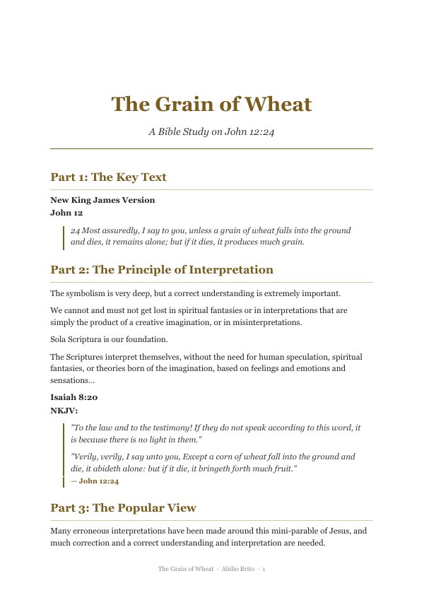The Grain of Wheat